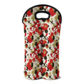 Floral Kimono Pattern Print Double Neoprene Wine Tote