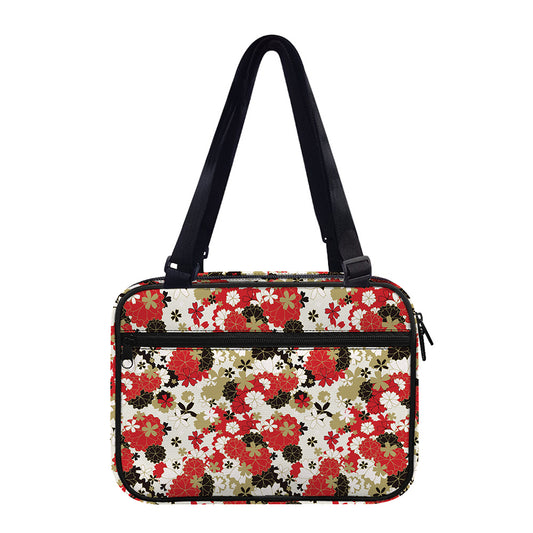 Floral Kimono Pattern Print Double Strap Bible Bag