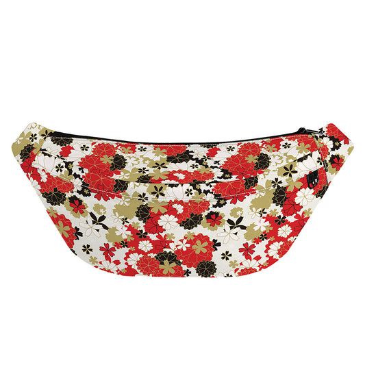 Floral Kimono Pattern Print Fanny Pack
