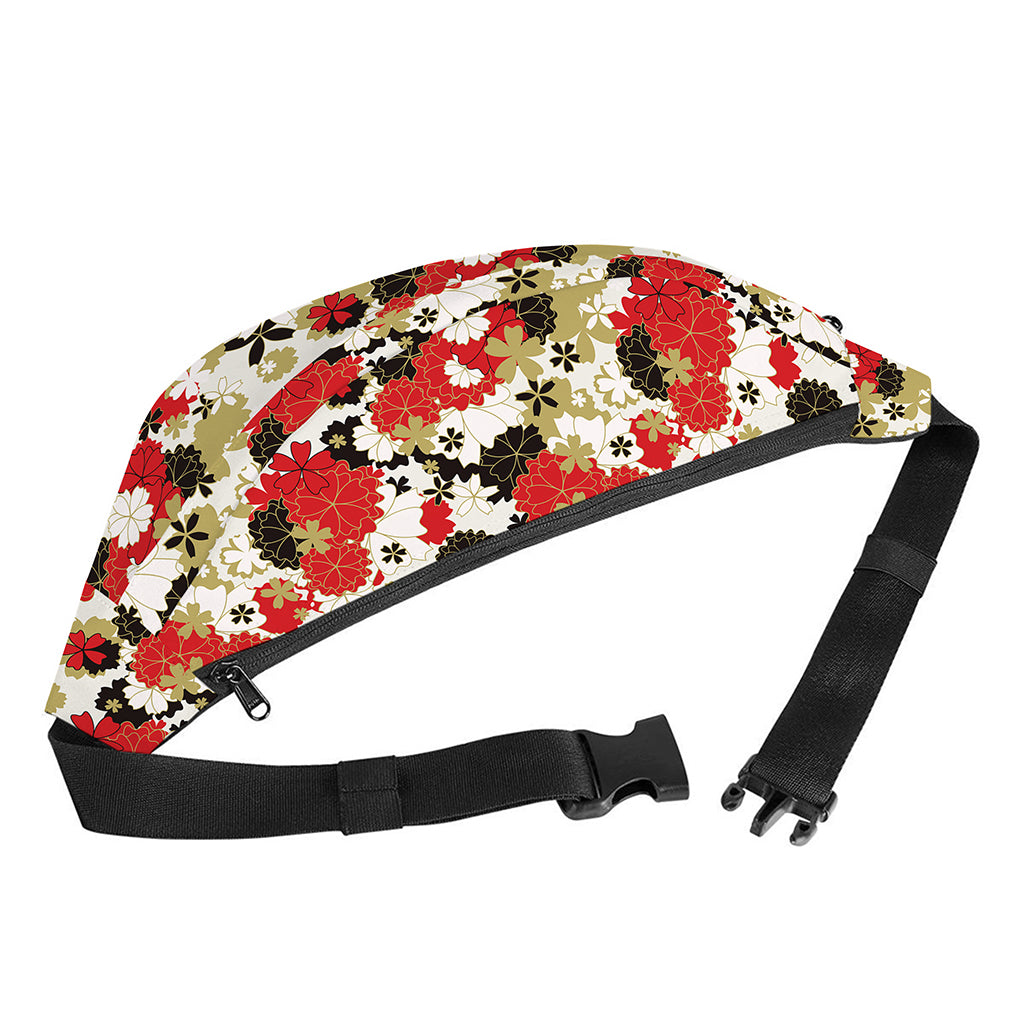 Floral Kimono Pattern Print Fanny Pack