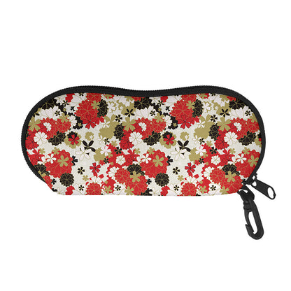 Floral Kimono Pattern Print Glasses Case