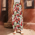 Floral Kimono Pattern Print Harem Pants