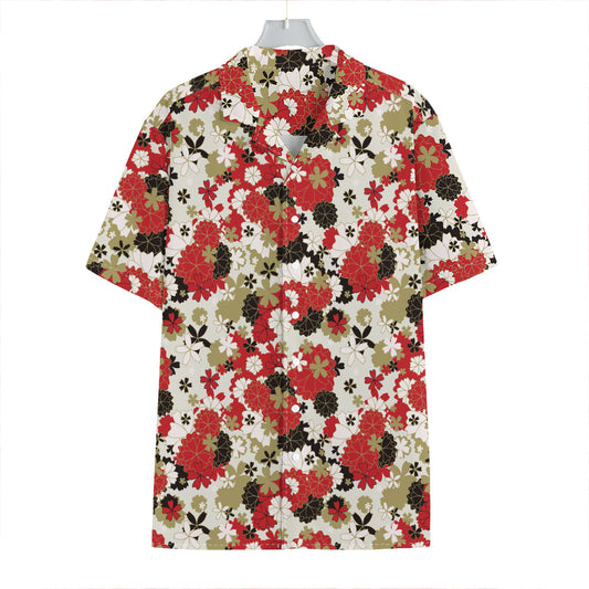 Floral Kimono Pattern Print Hawaiian Shirt