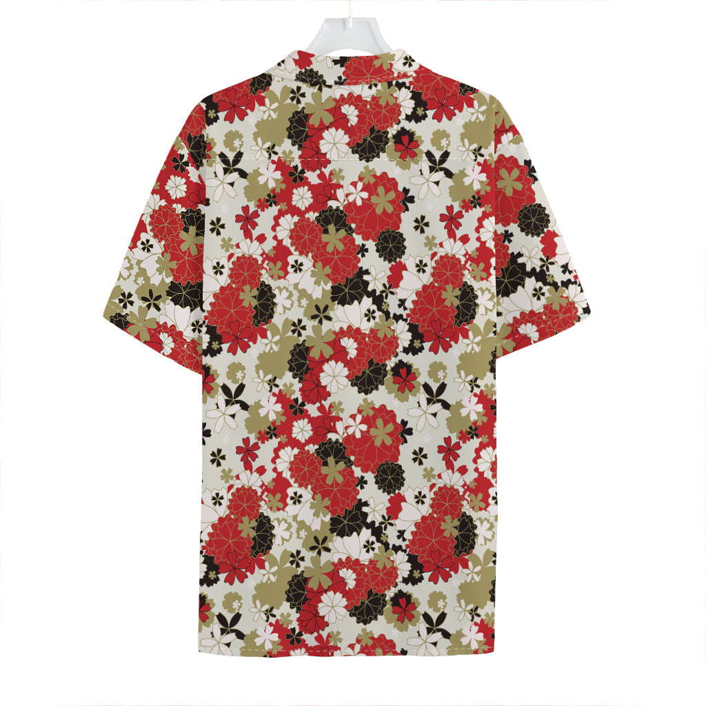 Floral Kimono Pattern Print Hawaiian Shirt
