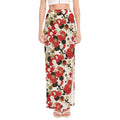 Floral Kimono Pattern Print High Slit Maxi Skirt