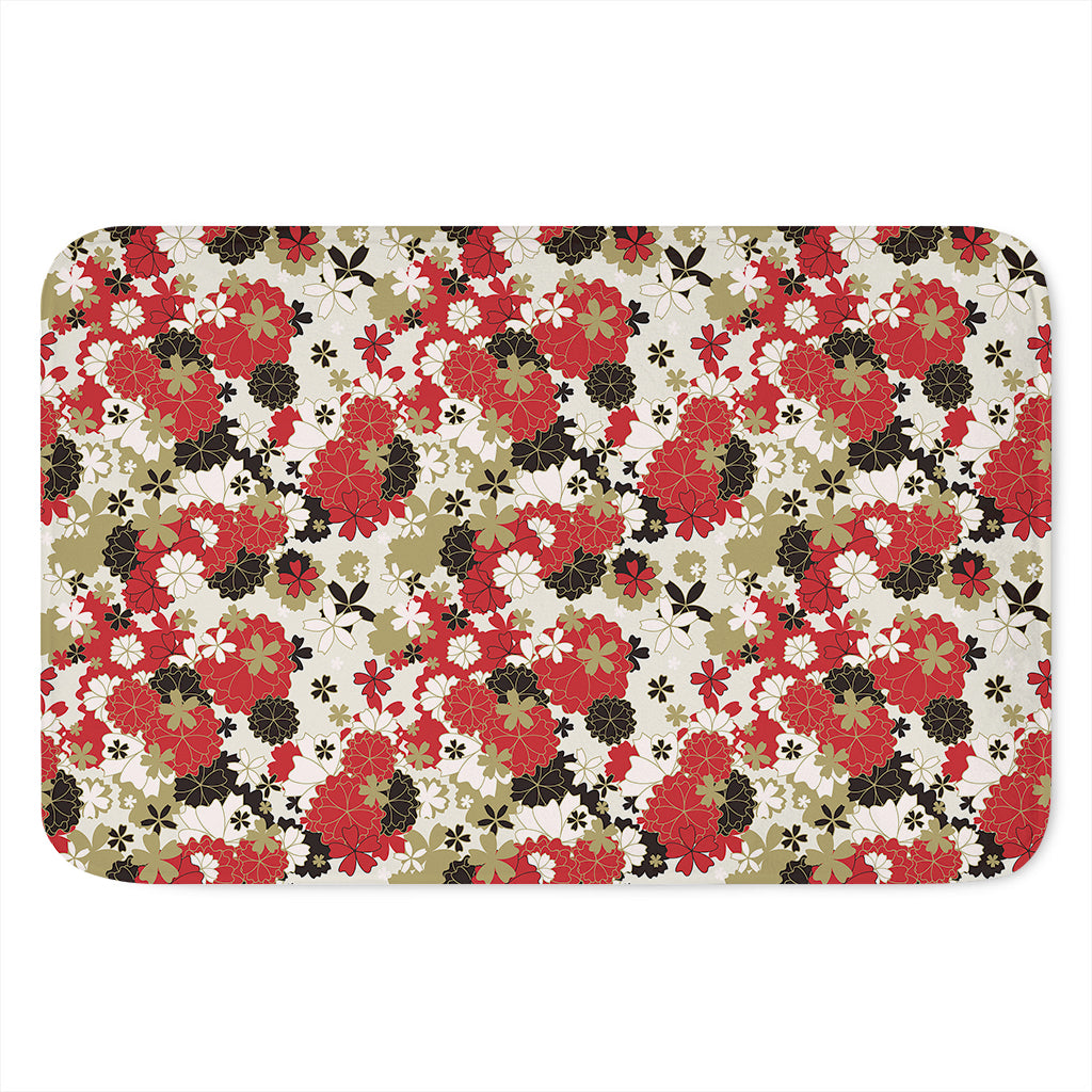 Floral Kimono Pattern Print Indoor Door Mat