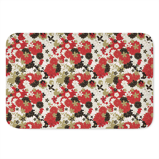 Floral Kimono Pattern Print Indoor Door Mat