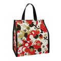 Floral Kimono Pattern Print Insulated Lunch Tote