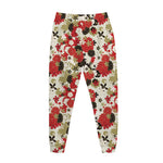 Floral Kimono Pattern Print Jogger Pants