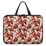 Floral Kimono Pattern Print Laptop Sleeve With Handle
