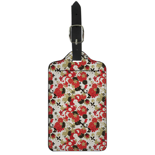 Floral Kimono Pattern Print Luggage Tag