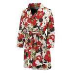Floral Kimono Pattern Print Men's Bathrobe