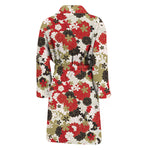 Floral Kimono Pattern Print Men's Bathrobe