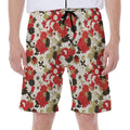Floral Kimono Pattern Print Men's Beach Shorts