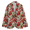 Floral Kimono Pattern Print Men's Blazer
