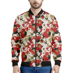 Floral Kimono Pattern Print Men's Bomber Jacket