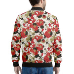Floral Kimono Pattern Print Men's Bomber Jacket