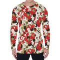 Floral Kimono Pattern Print Men's Long Sleeve T-Shirt