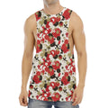 Floral Kimono Pattern Print Men's Muscle Tank Top