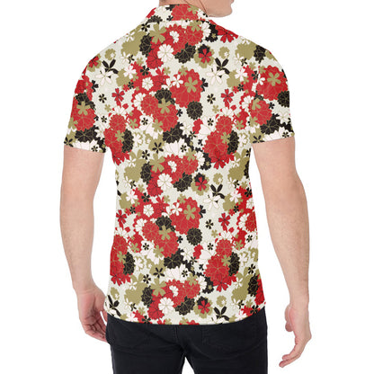 Floral Kimono Pattern Print Men's Shirt