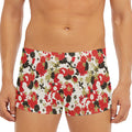 Floral Kimono Pattern Print Men's Short Boxer Briefs