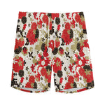 Floral Kimono Pattern Print Men's Sports Shorts