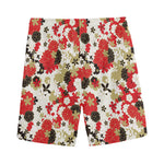 Floral Kimono Pattern Print Men's Sports Shorts