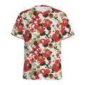 Floral Kimono Pattern Print Men's Athletic T-Shirt
