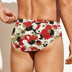 Floral Kimono Pattern Print Men's Swim Briefs