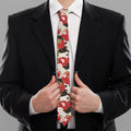 Floral Kimono Pattern Print Necktie