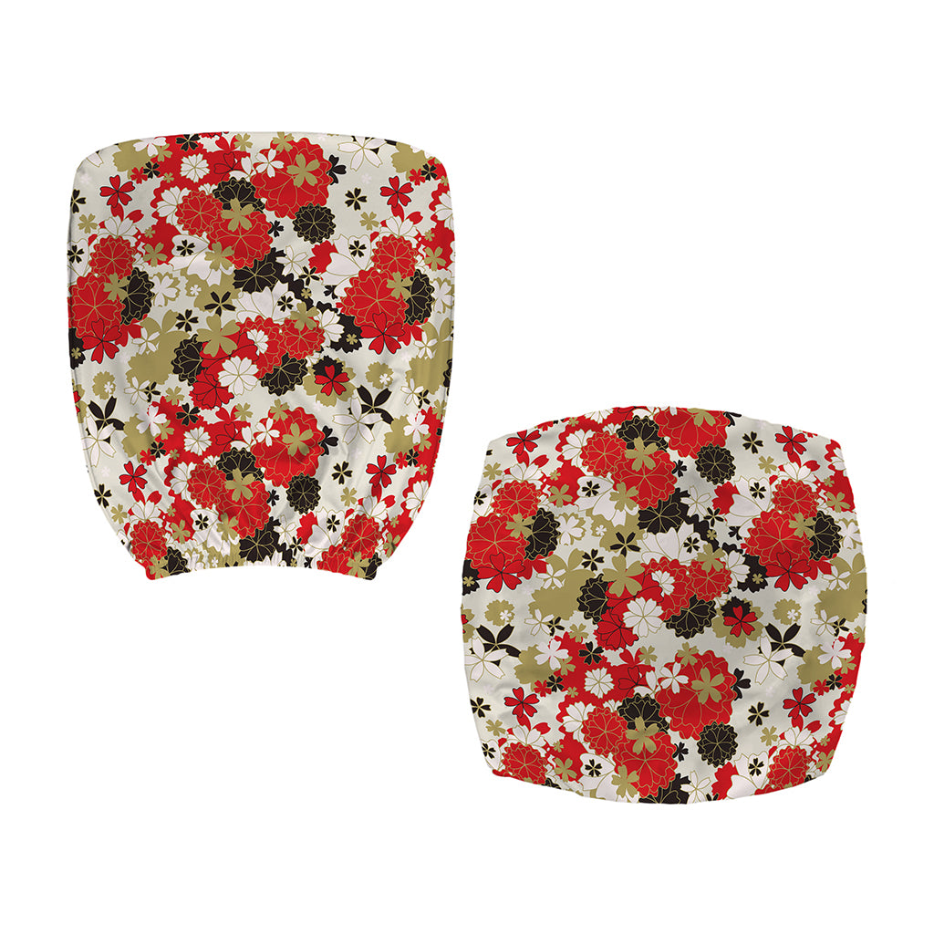 Floral Kimono Pattern Print Office Chair Cover