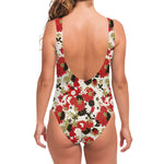 Floral Kimono Pattern Print One Piece Swimsuit