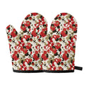 Floral Kimono Pattern Print Oven Mitts