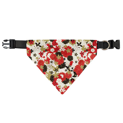 Floral Kimono Pattern Print Over The Collar Dog Bandana