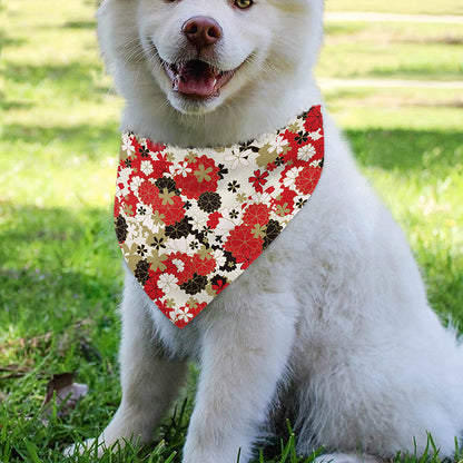 Floral Kimono Pattern Print Over The Collar Dog Bandana