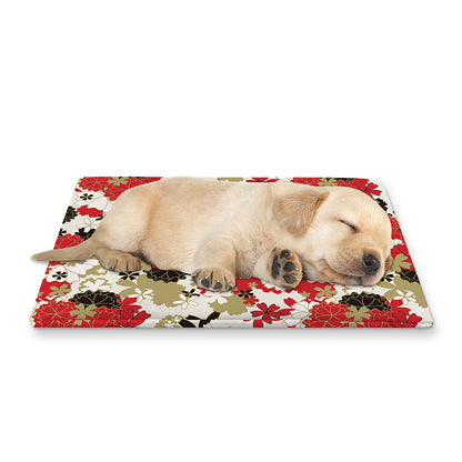 Floral Kimono Pattern Print Pet Cooling Mat Cover