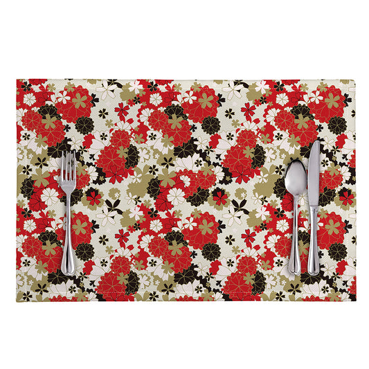 Floral Kimono Pattern Print Placemat
