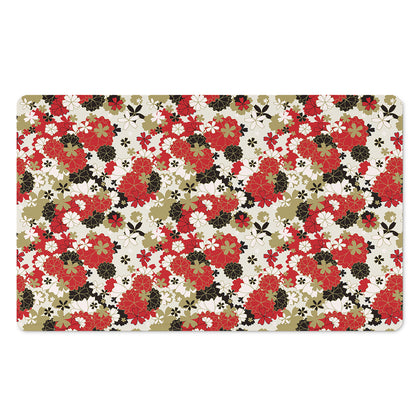 Floral Kimono Pattern Print Polyester Doormat