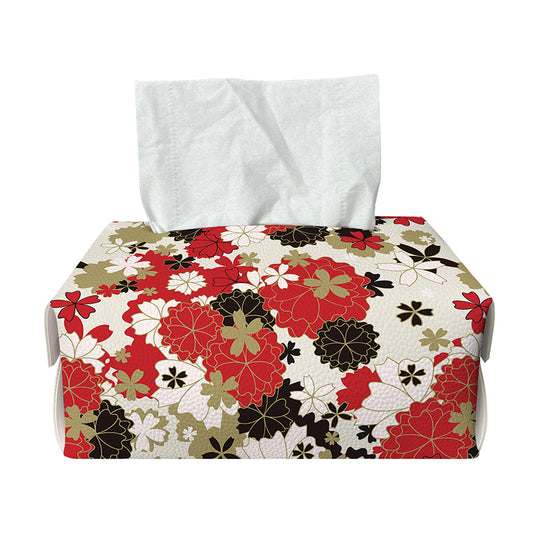Floral Kimono Pattern Print Rectangle Tissue Box Cover