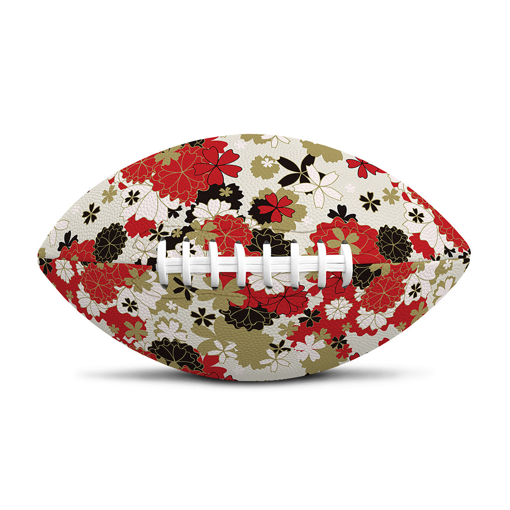 Floral Kimono Pattern Print Rugby Ball