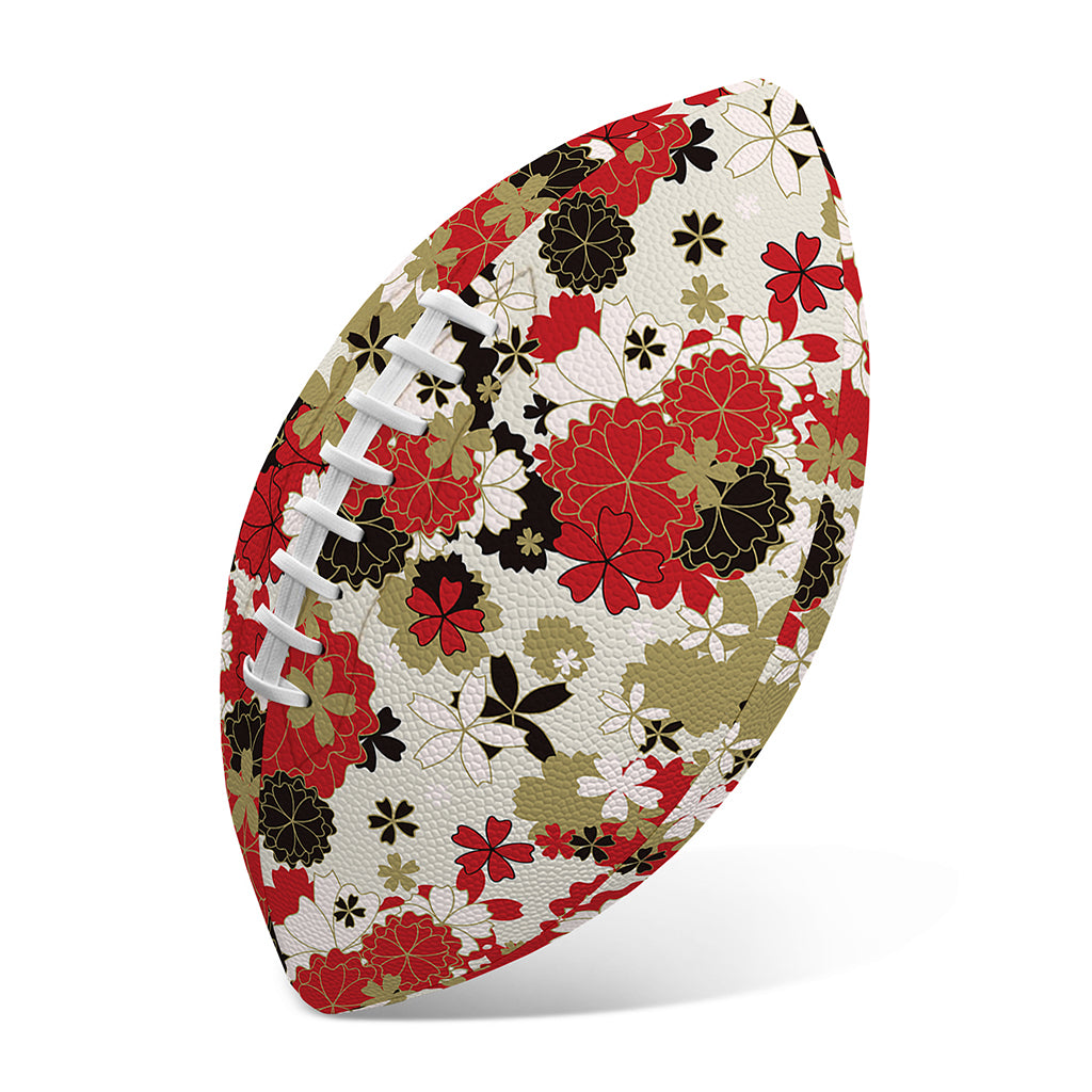 Floral Kimono Pattern Print Rugby Ball