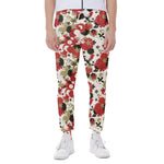Floral Kimono Pattern Print Scuba Joggers