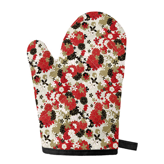 Floral Kimono Pattern Print Single Oven Mitt