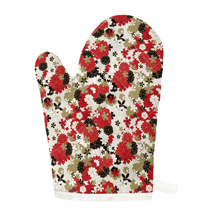 Floral Kimono Pattern Print Single Oven Mitt