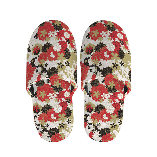 Floral Kimono Pattern Print Slippers