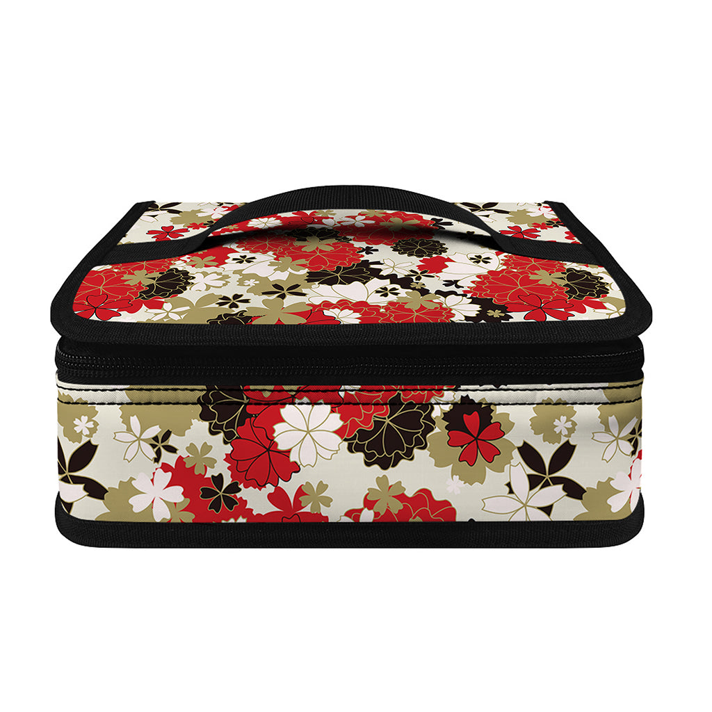 Floral Kimono Pattern Print Small Lunch Bag