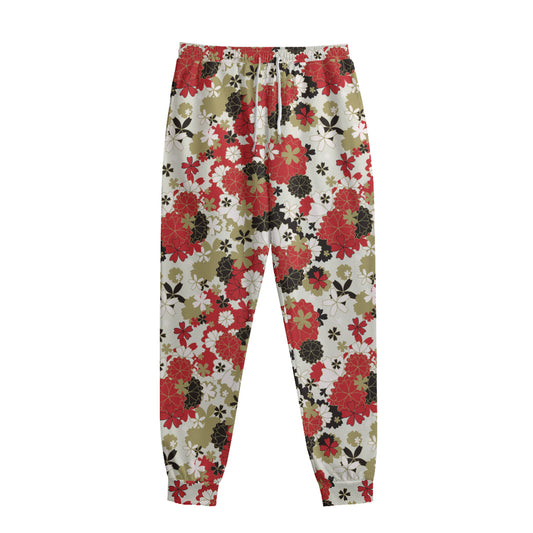 Floral Kimono Pattern Print Sweatpants