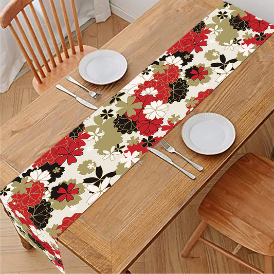 Floral Kimono Pattern Print Table Runner