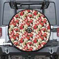 Floral Kimono Pattern Print Tire Cover With Camera Hole
