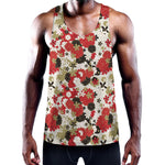 Floral Kimono Pattern Print Training Tank Top